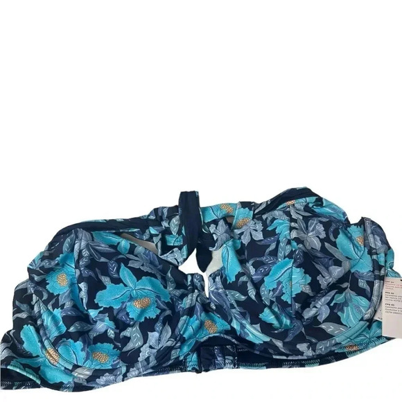 NWT Old Navy blue floral print swimsuit top size 4X - Picture 3 of 14